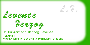 levente herzog business card